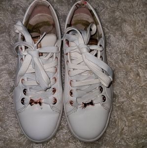 Ted Baker leather trainers shoes  size 5.5 white